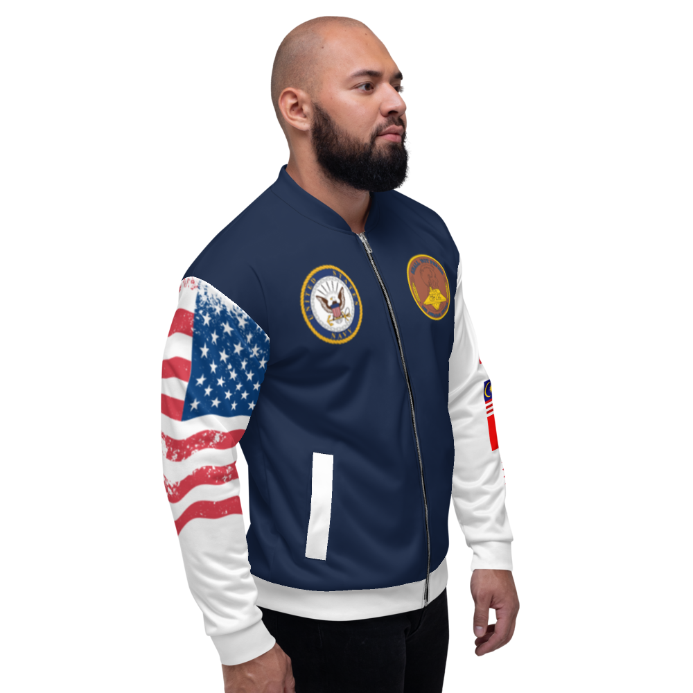 USS Abraham Lincoln (CVN-72) 2010-11 FP Cruise Jacket - All American – right view, white