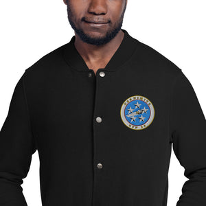 USS Nimitz (CVN-68) Embroidered Champion Bomber Jacket - Ship's Crest