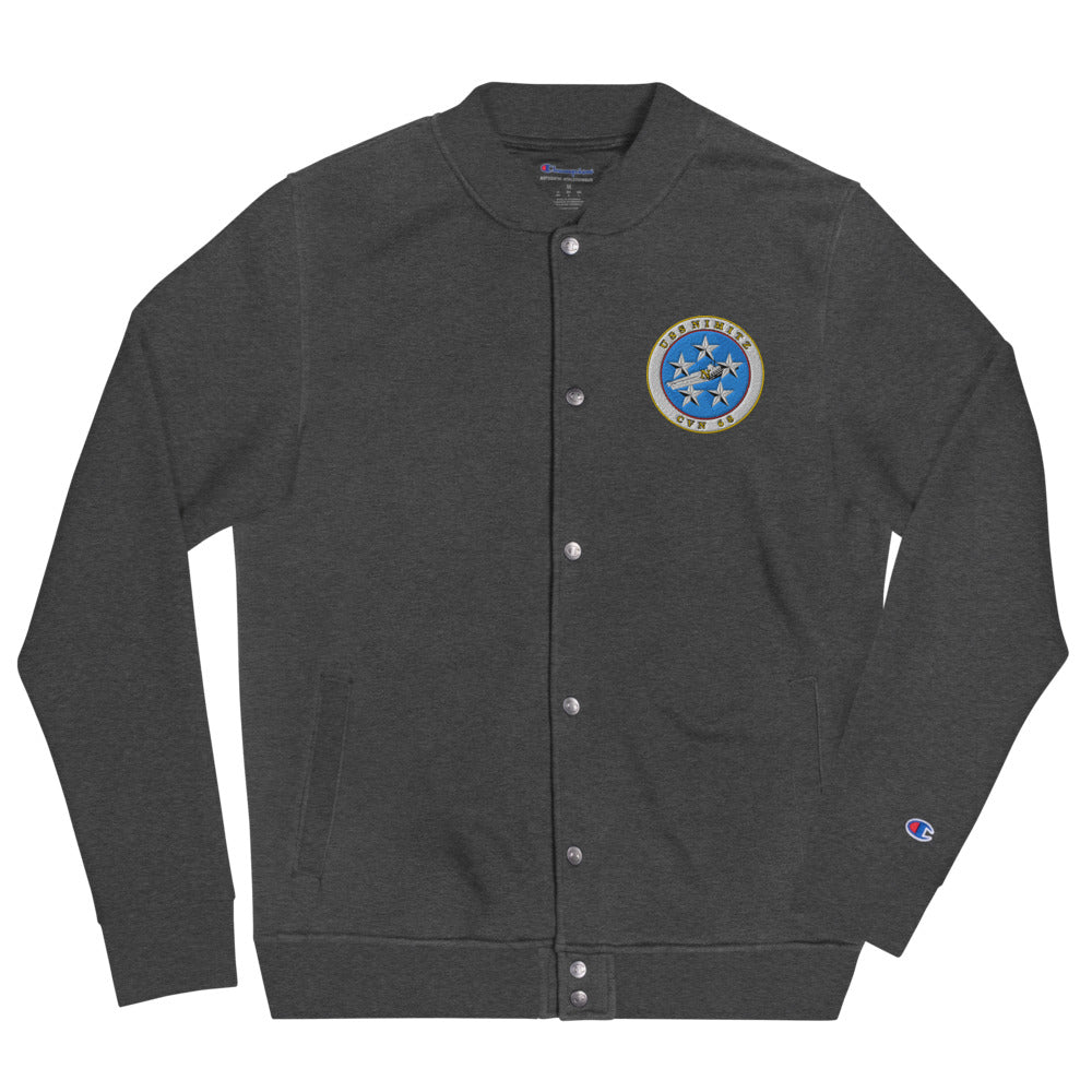 USS Nimitz (CVN-68) Embroidered Champion Bomber Jacket - Ship's Crest