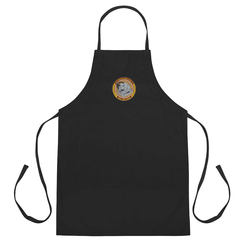 USS Abraham Lincoln (CVN-72) Embroidered Apron – black