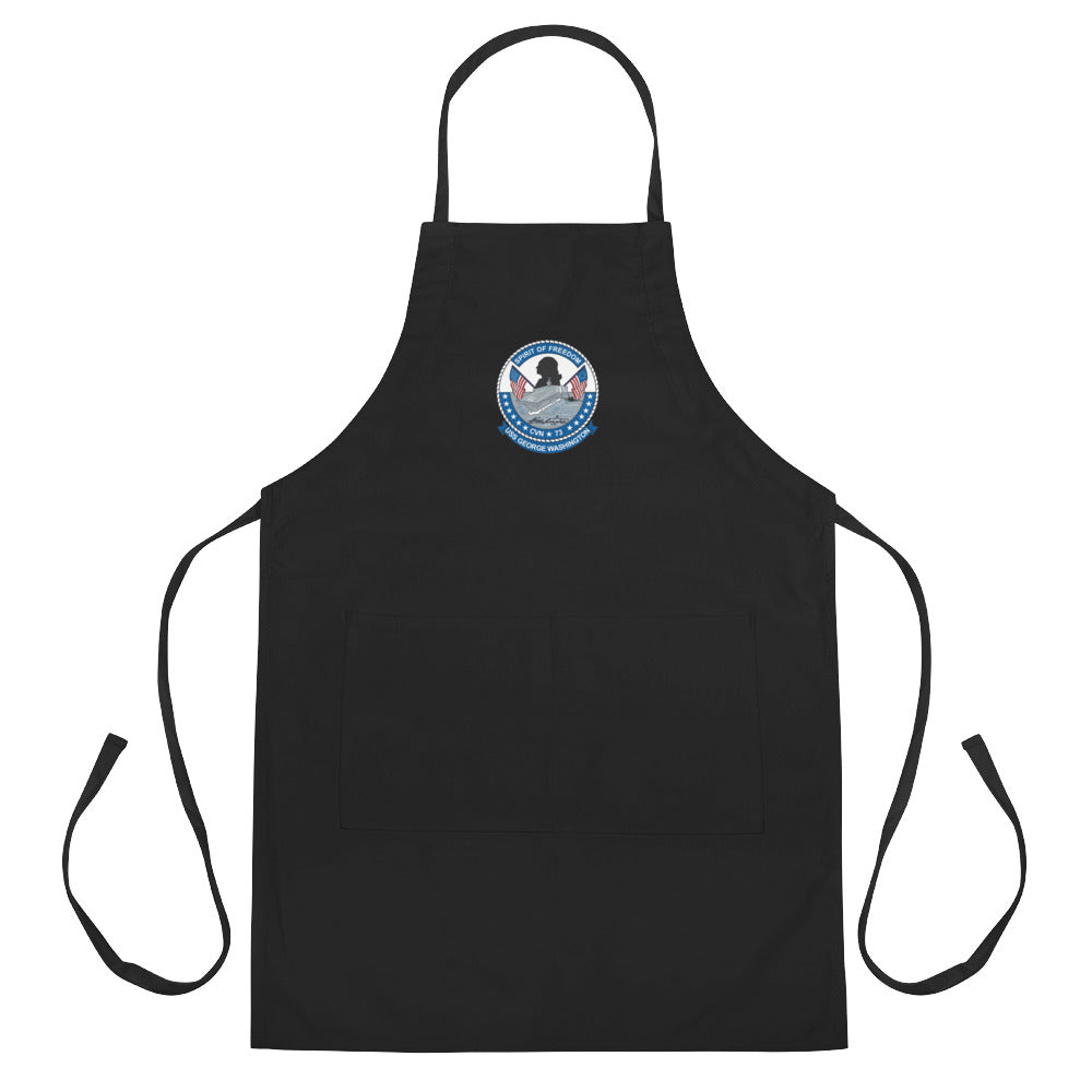 USS George Washington (CVN-73) Embroidered Apron – black