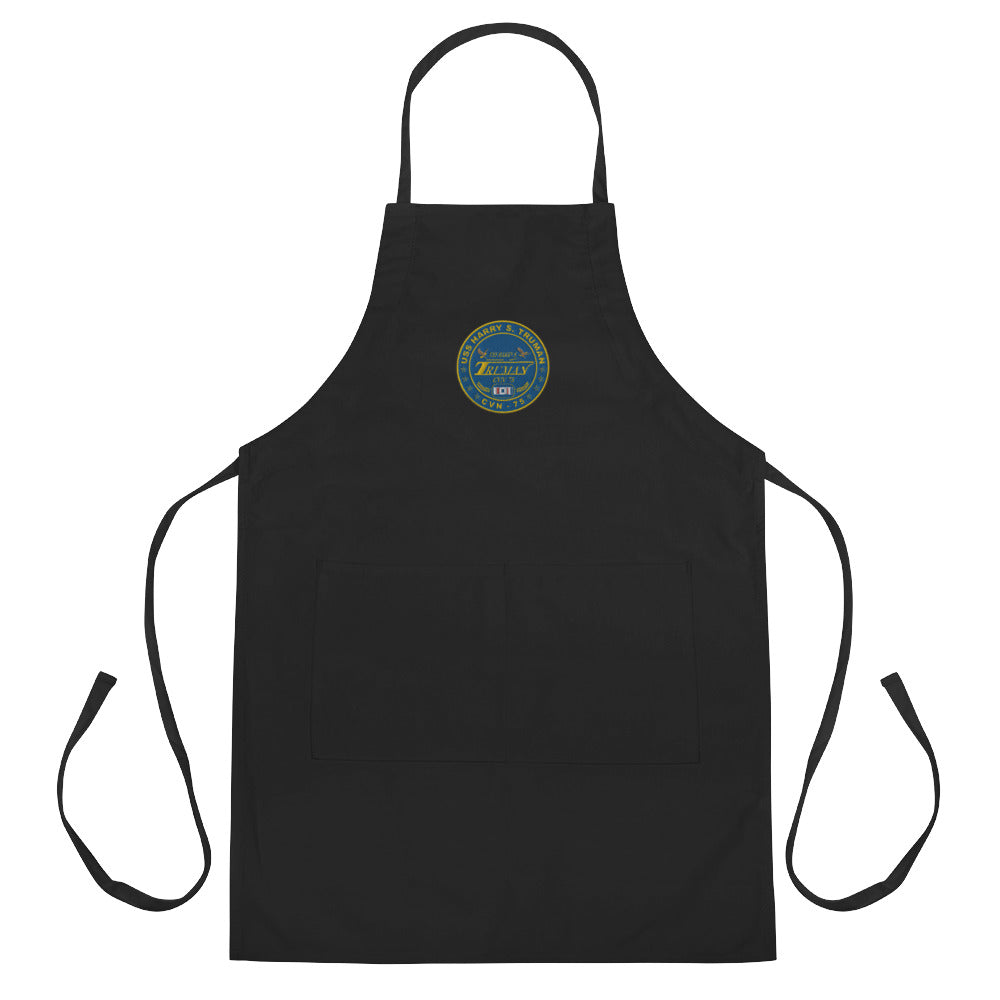 USS Harry S. Truman (CVN-75) Embroidered Apron – black