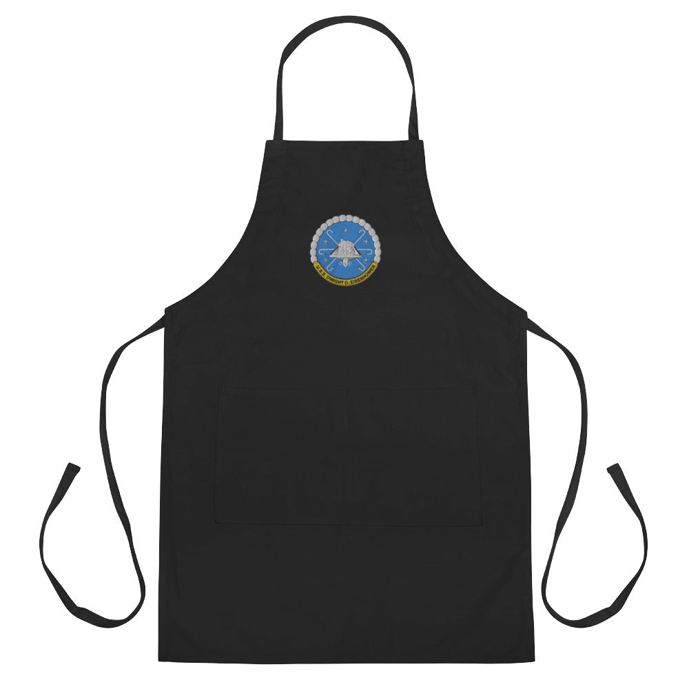 USS Dwight D. Eisenhower (CVN-69) Embroidered Apron – black