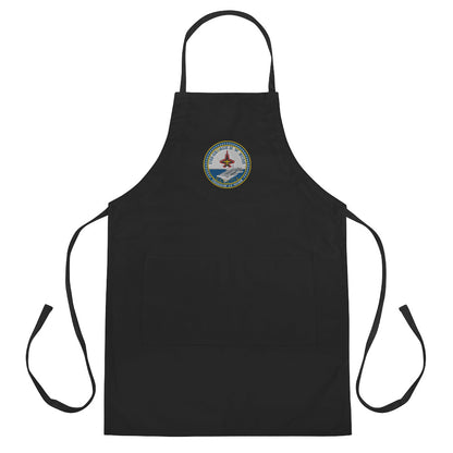 USS George H.W. Bush (CVN-77) Embroidered Apron - Ship's Crest – black