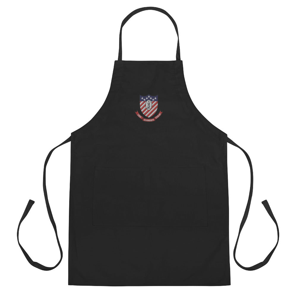 USS Ranger (CVA-61) Embroidered Apron – black