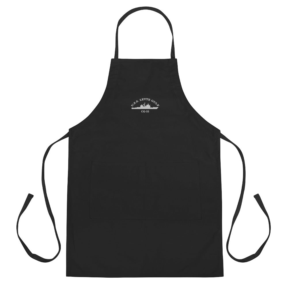 USS Leyte Gulf (CG-55) Embroidered Apron – black