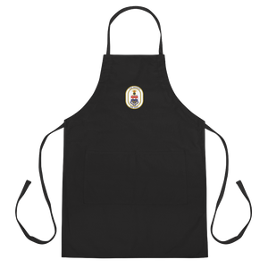 USS Hewitt (DD-966) Ship's Crest Embroidered Apron – black