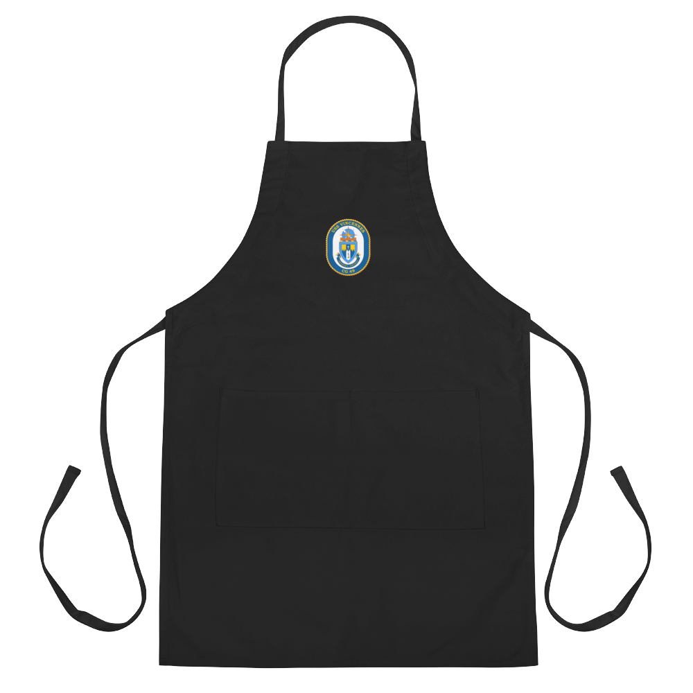USS Vincennes (CG-49) Embroidered Apron – black