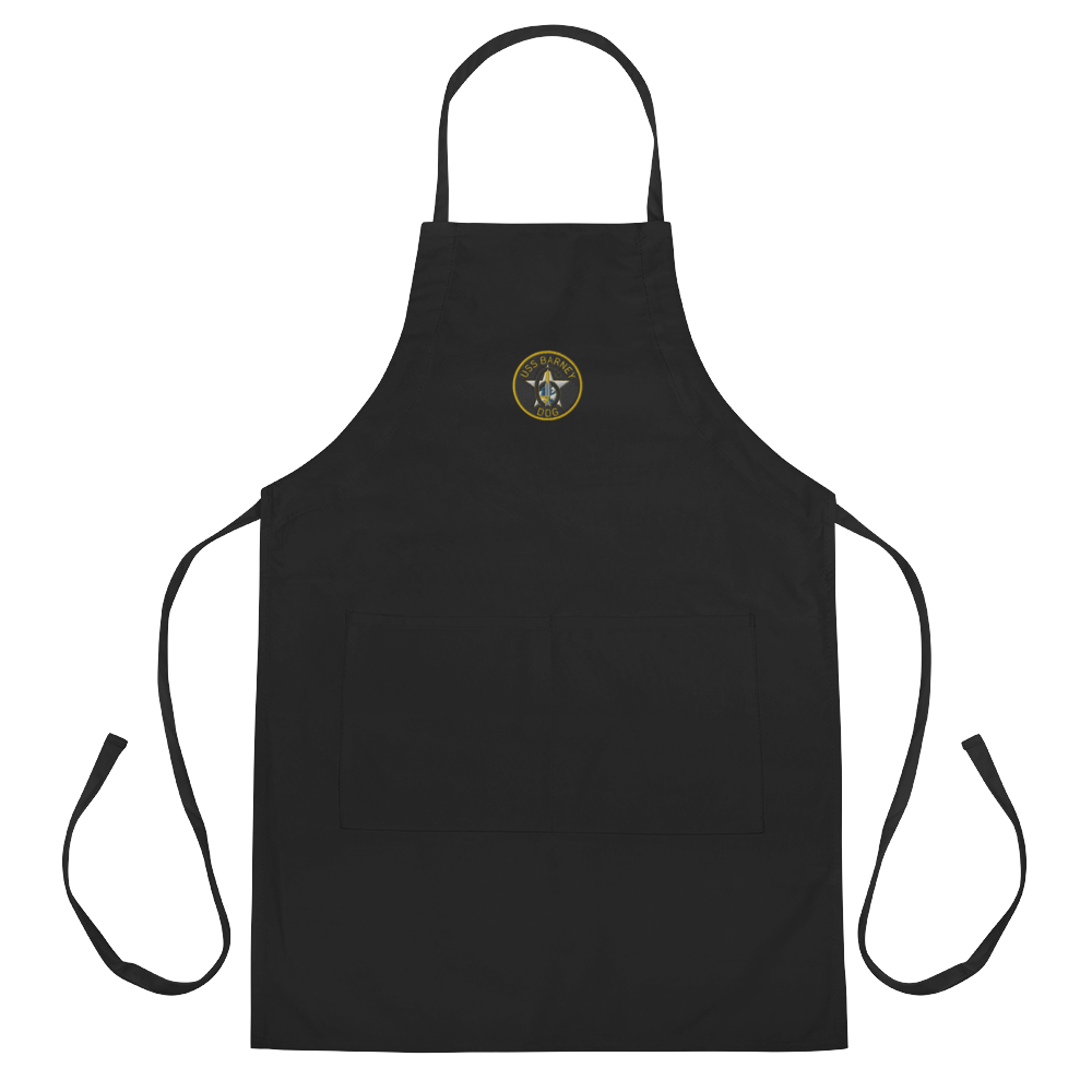 USS Barney (DDG-6) Embroidered Apron – black