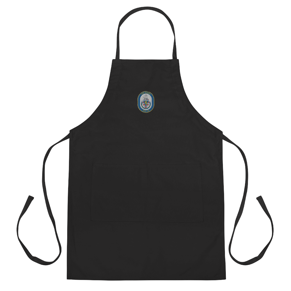 USS Barry (DDG-52) Embroidered Apron – black