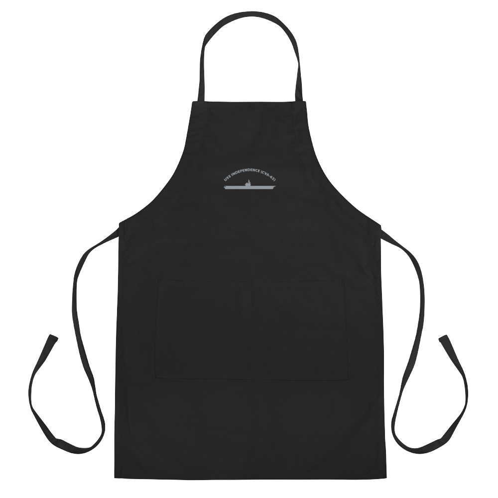 USS Independence (CVA-62) Embroidered Apron – black