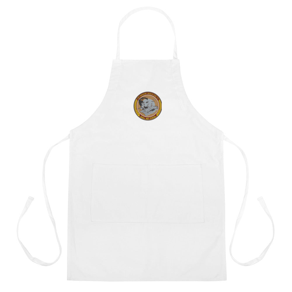 USS Abraham Lincoln (CVN-72) Embroidered Apron – white