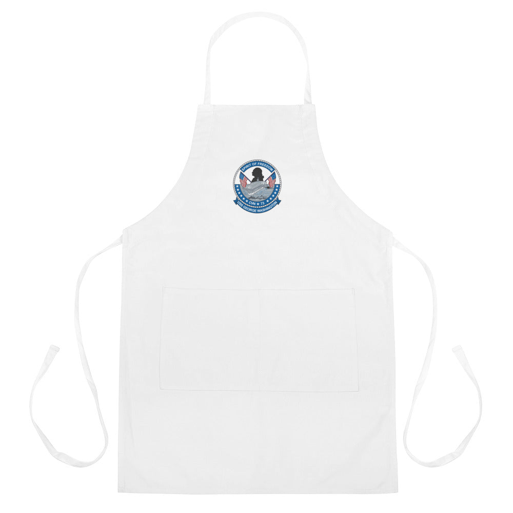 USS George Washington (CVN-73) Embroidered Apron – white