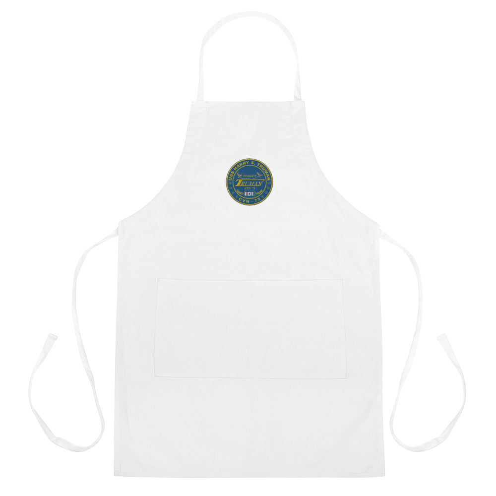 USS Harry S. Truman (CVN-75) Embroidered Apron – white
