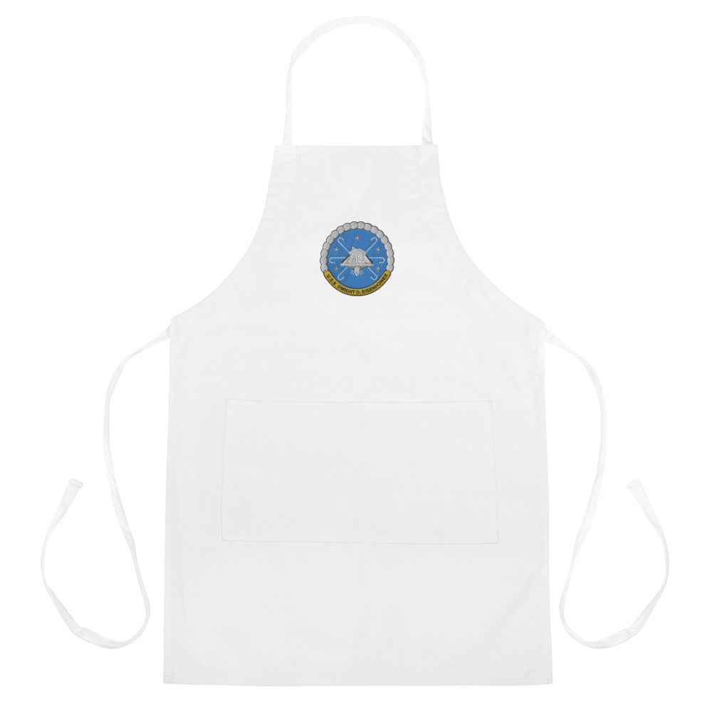 USS Dwight D. Eisenhower (CVN-69) Embroidered Apron – white