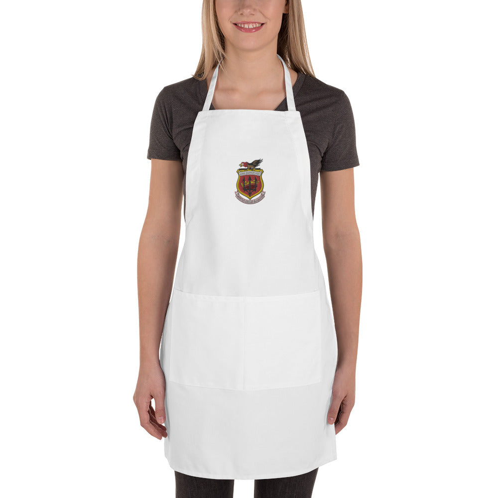 USS Saratoga (CVA/CV-60) Embroidered Apron – white