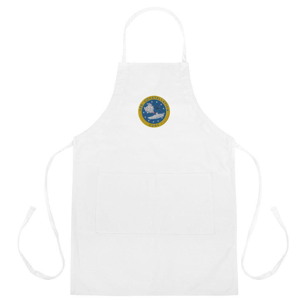 USS Constellation (CV-64) Embroidered Apron – white