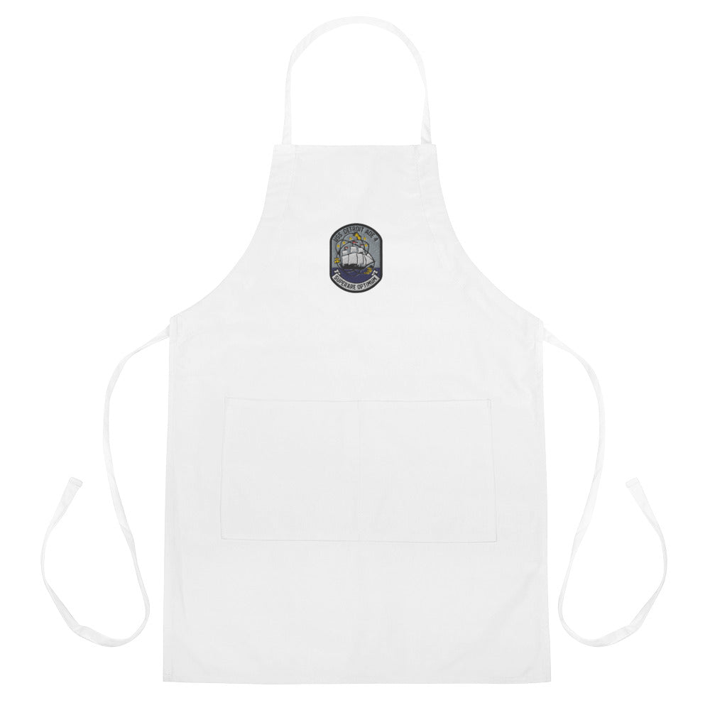 USS Detroit (AOE-4) Embroidered Apron – white