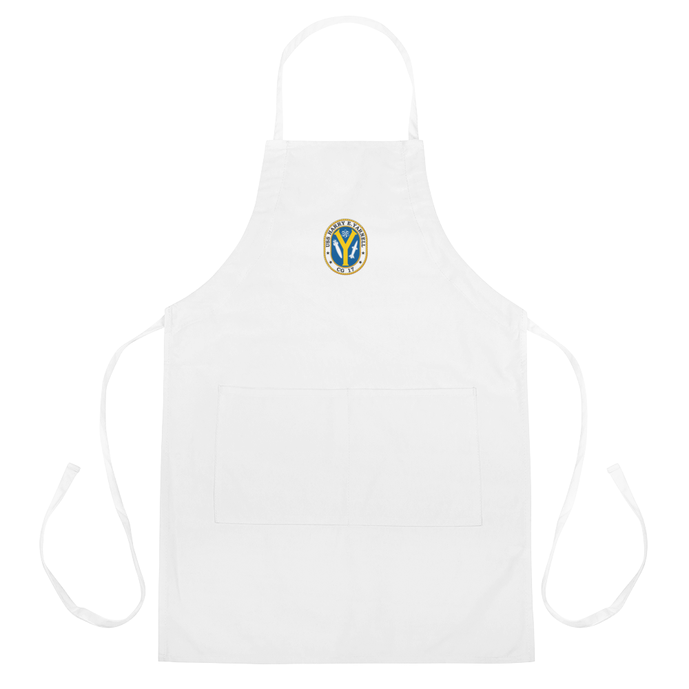 USS Harry E. Yarnell (CG-17) Embroidered Apron – white