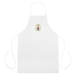 USS Hewitt (DD-966) Ship's Crest Embroidered Apron – white