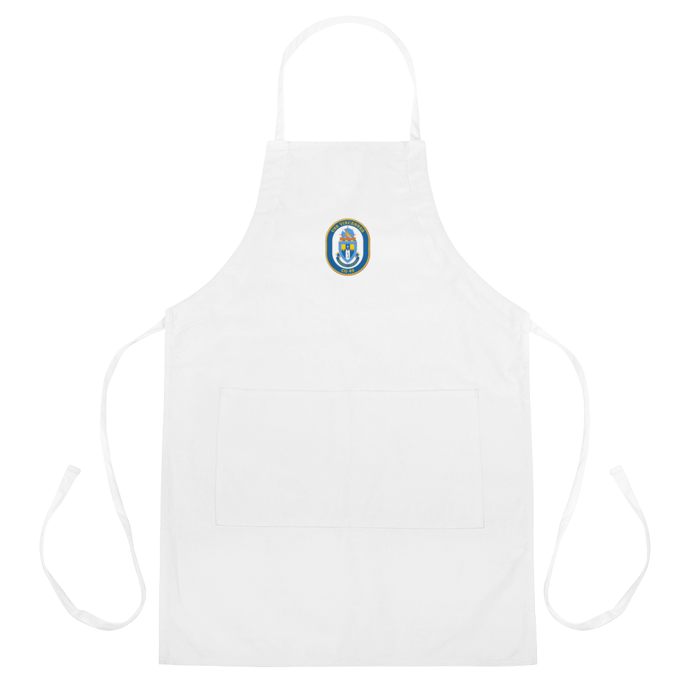 USS Vincennes (CG-49) Embroidered Apron – white