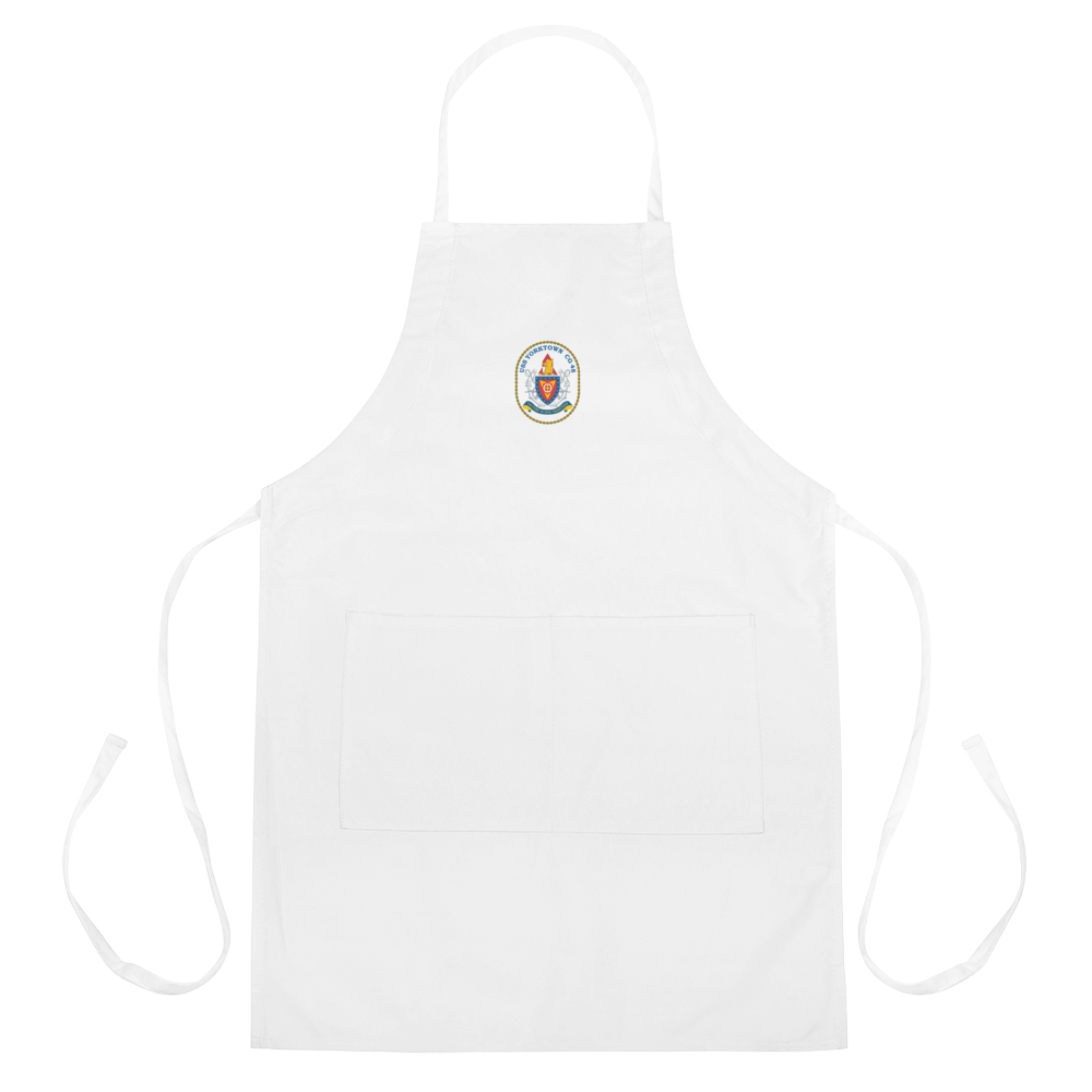 USS Yorktown (CG-48) Embroidered Apron – white