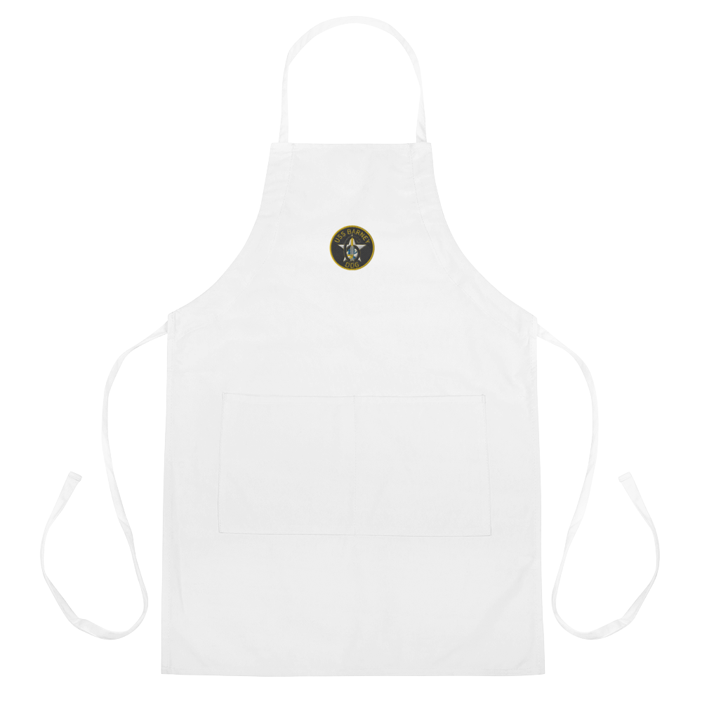 USS Barney (DDG-6) Embroidered Apron – white