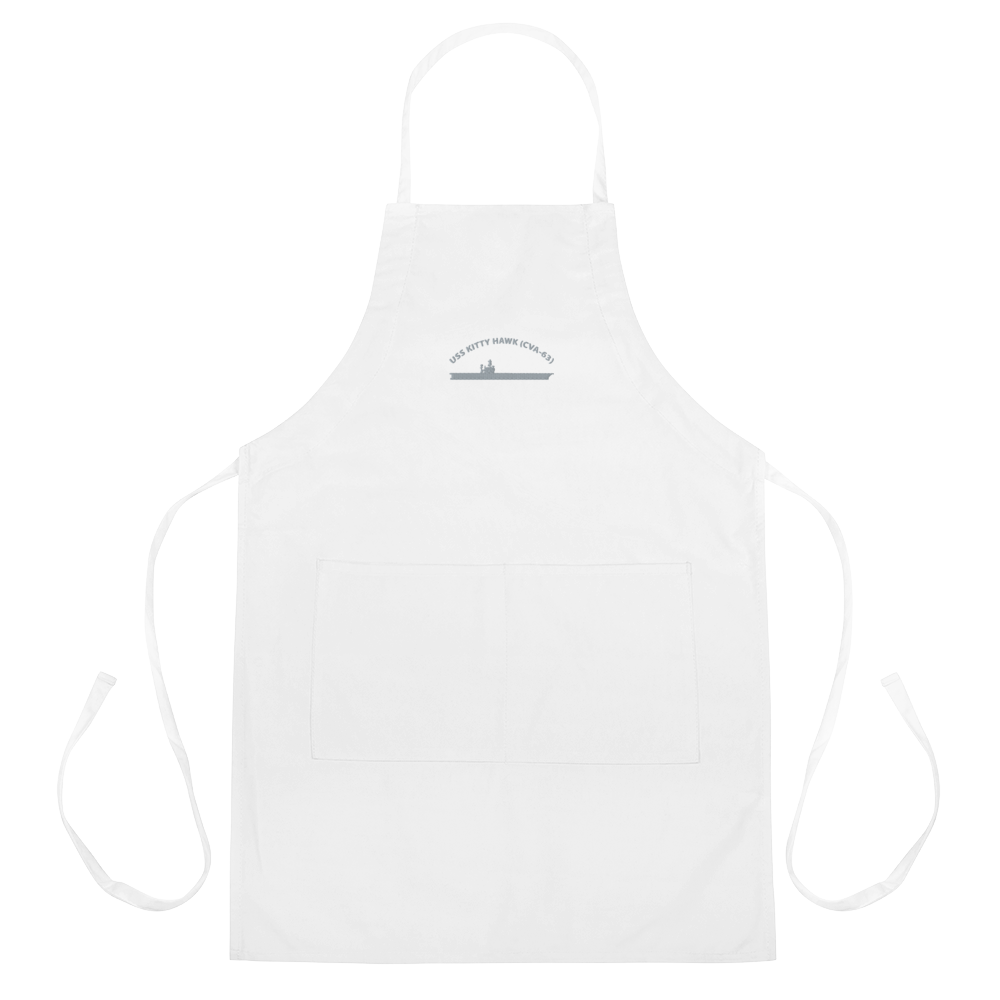 USS Kitty Hawk (CVA-63) Embroidered Apron – white