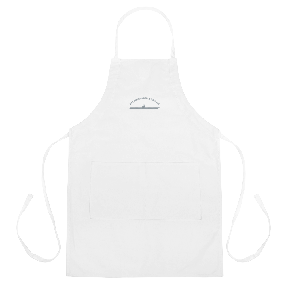 USS Independence (CVA-62) Embroidered Apron – white