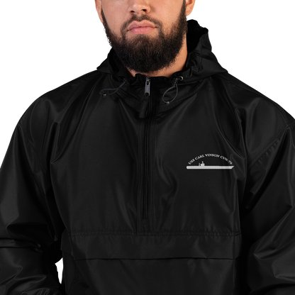 USS Carl Vinson (CVN-70) Embroidered Champion Packable Jacket – black