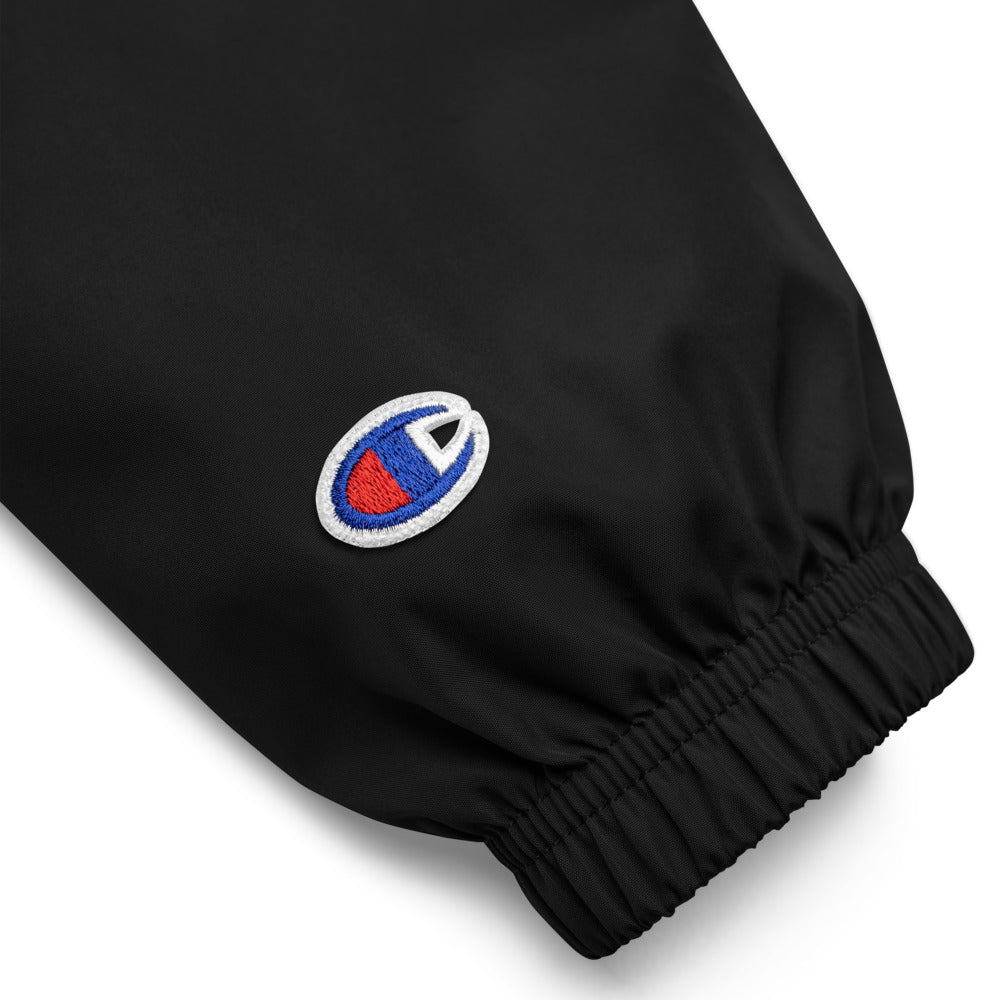 USS Carl Vinson (CVN-70) Embroidered Champion Packable Jacket - Ship's Crest – black