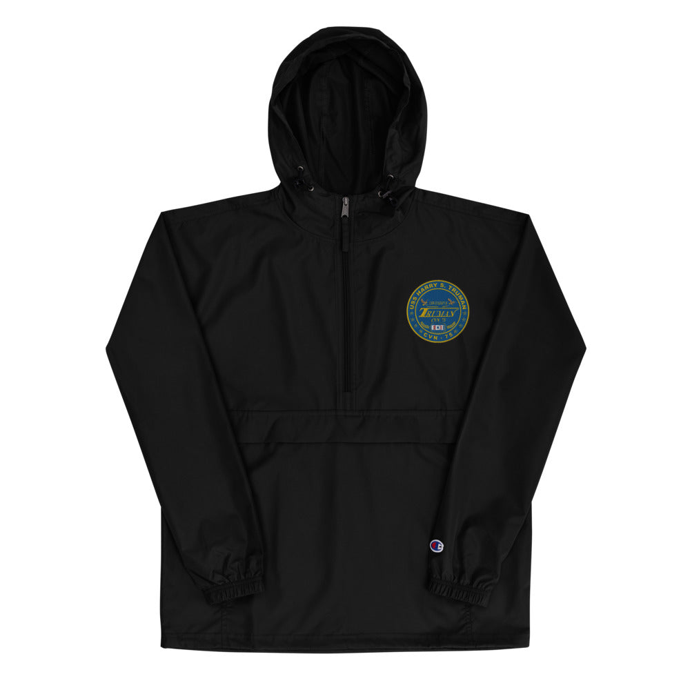 USS Harry S. Truman (CVN-75) Embroidered Champion Packable Jacket - Ship's Crest – black