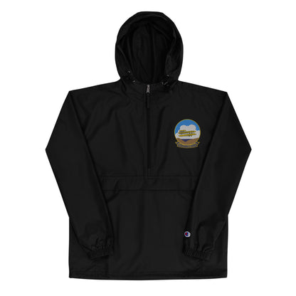 USS Kitty Hawk (CV-63) Embroidered Champion Packable Jacket - Ship's Crest – black