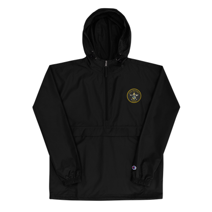 USS Barney (DDG-6) Embroidered Champion Packable Jacket – black