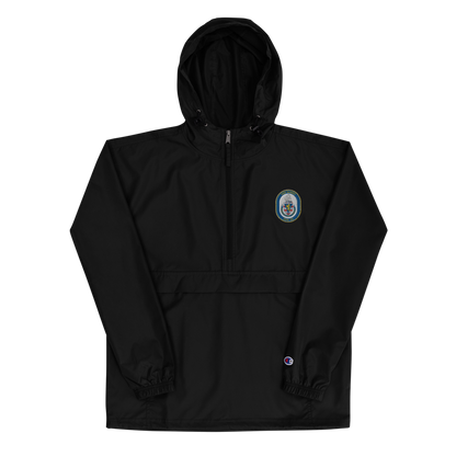 USS Barry (DDG-52) Embroidered Champion Packable Jacket – black