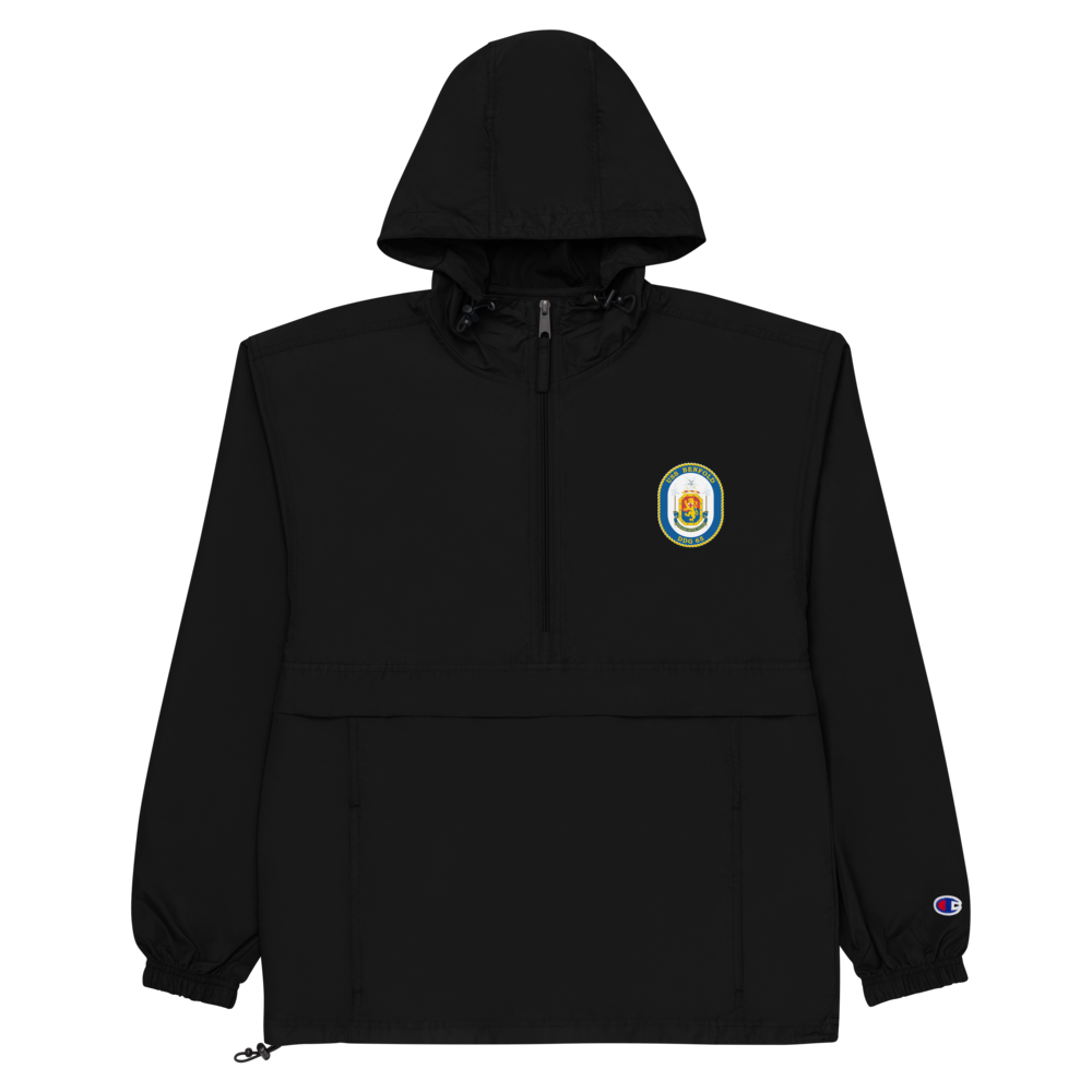 USS Benfold (DDG-65) Embroidered Champion Packable Jacket – black