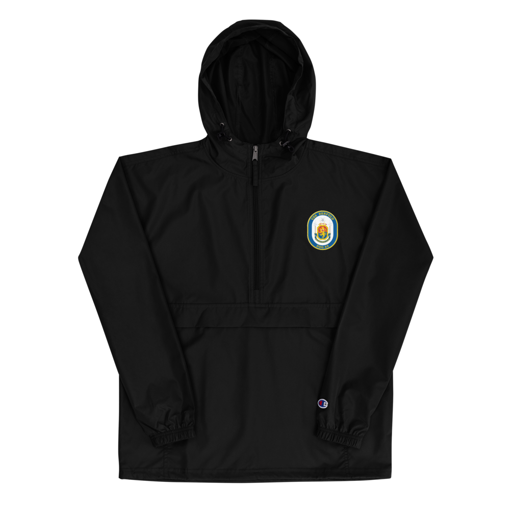 USS Benfold (DDG-65) Embroidered Champion Packable Jacket – black