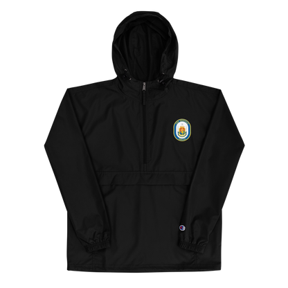 USS Benfold (DDG-65) Embroidered Champion Packable Jacket – black