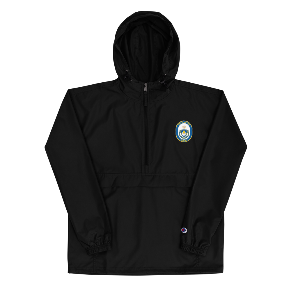 USS Carney (DDG-64) Embroidered Champion Packable Jacket – black