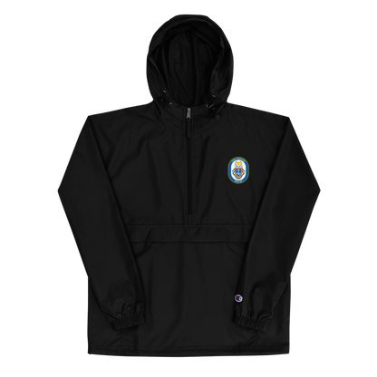 USS Chafee (DDG-90) Embroidered Champion Packable Jacket – black