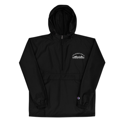 USS Detroit (AOE-4) Embroidered Champion Packable Jacket with Ship's Motto – black