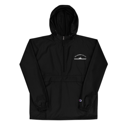 USS Midway (CV-41) Embroidered Champion Packable Jacket – black