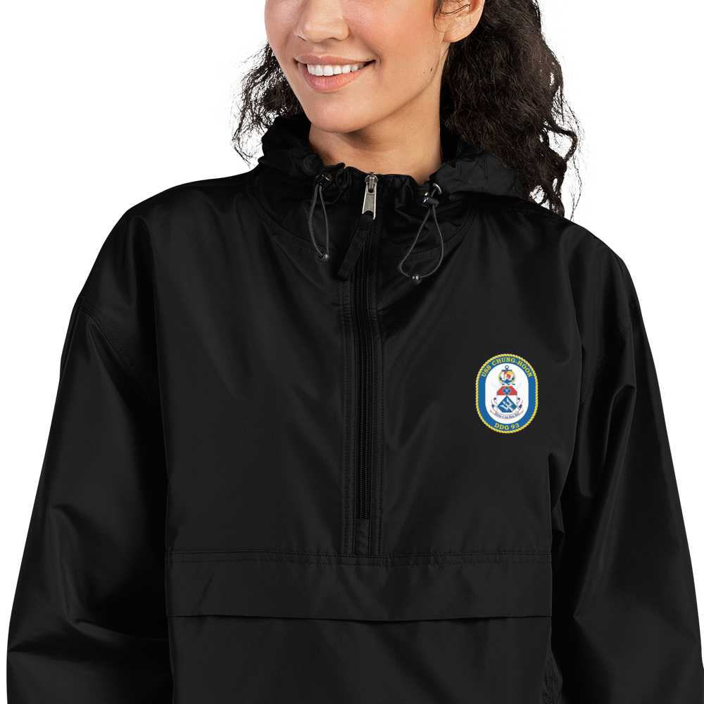USS Chung-Hoon (DDG-93) Embroidered Champion Packable Jacket – black