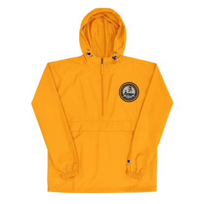 USS Theodore Roosevelt (CVN-71) Embroidered Champion Packable Jacket - Ship's Crest – gold