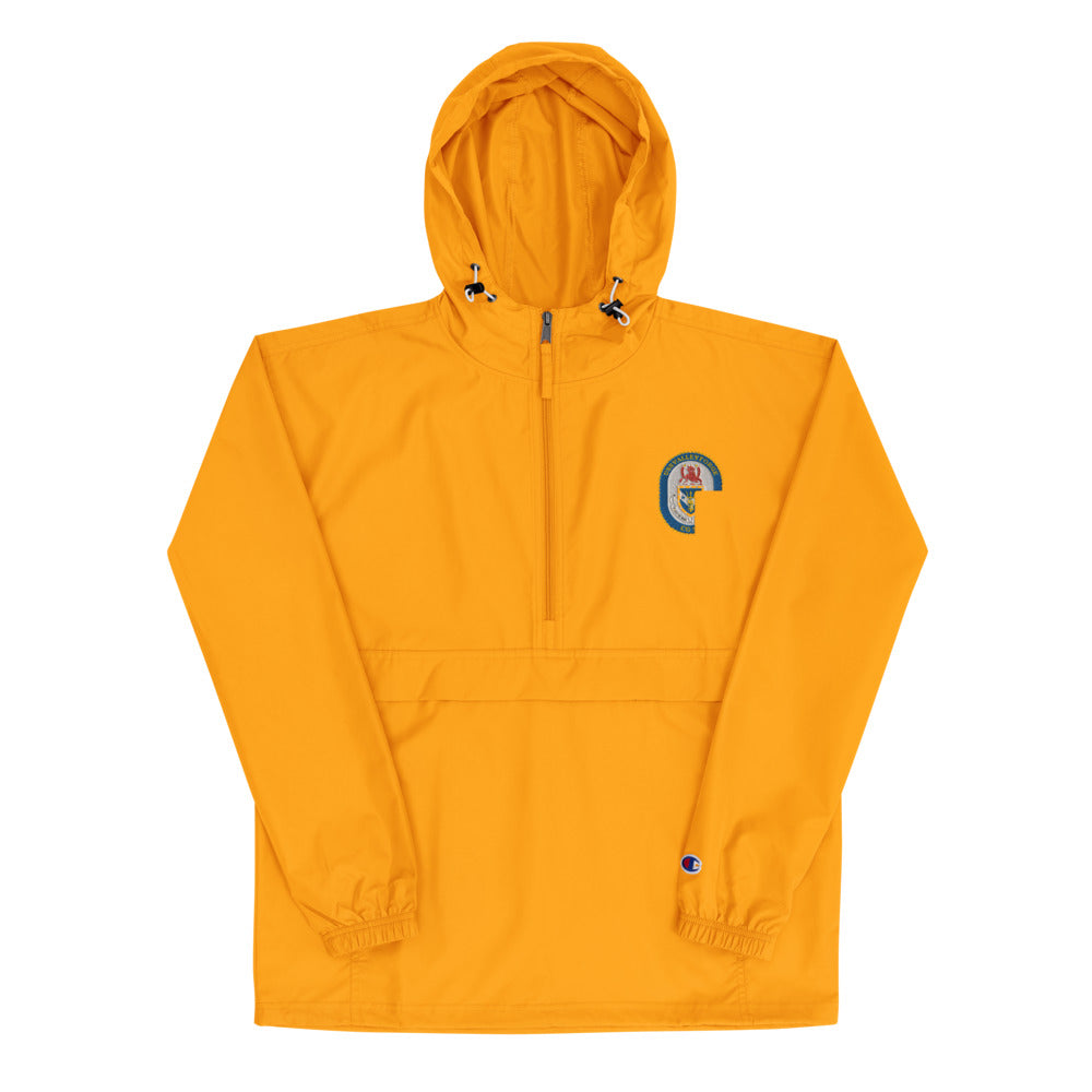USS Valley Forge (CG-50) Embroidered Champion Packable Jacket – gold