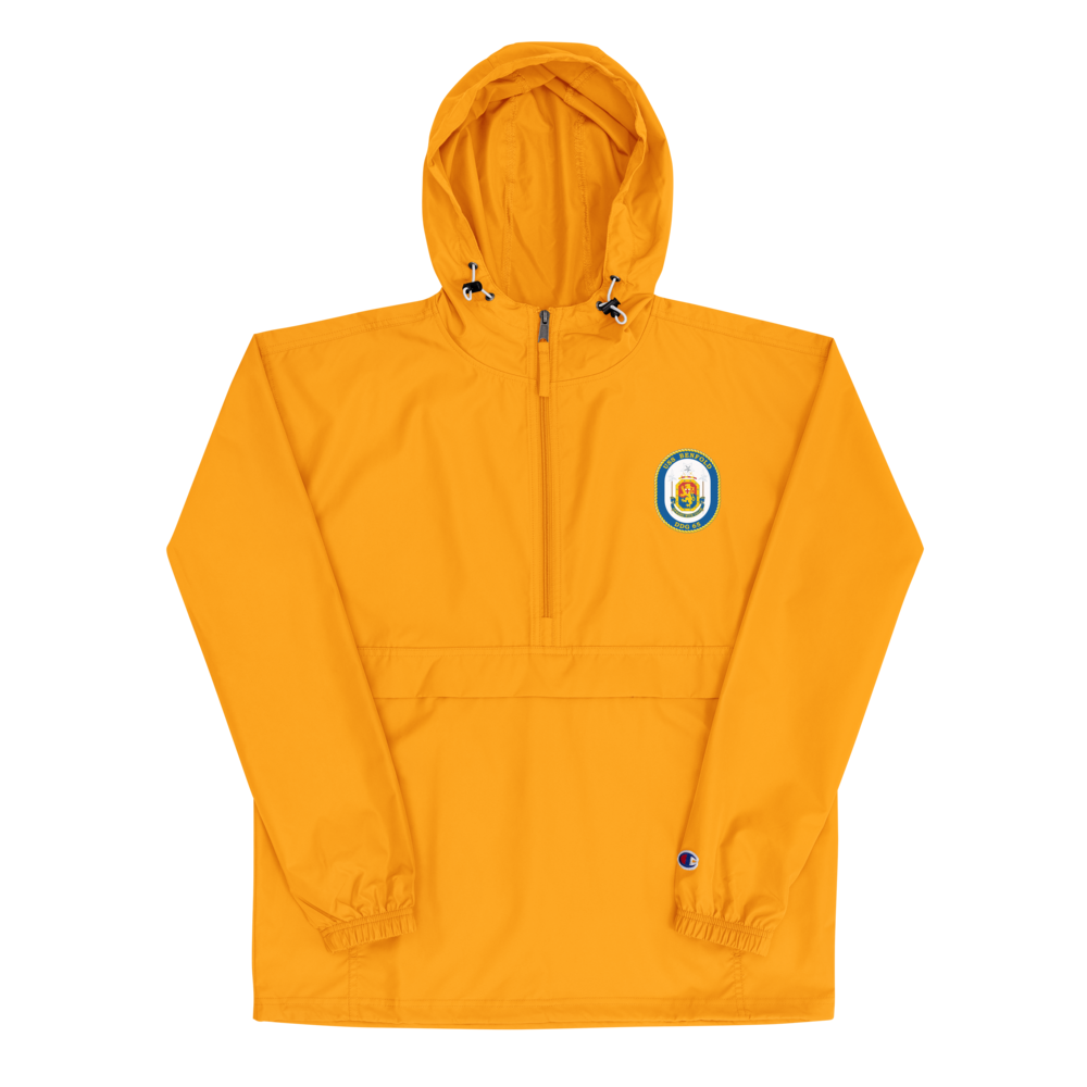 USS Benfold (DDG-65) Embroidered Champion Packable Jacket – gold
