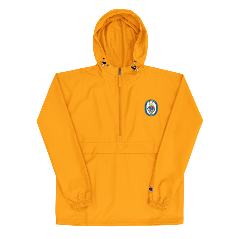 USS Chafee (DDG-90) Embroidered Champion Packable Jacket – gold