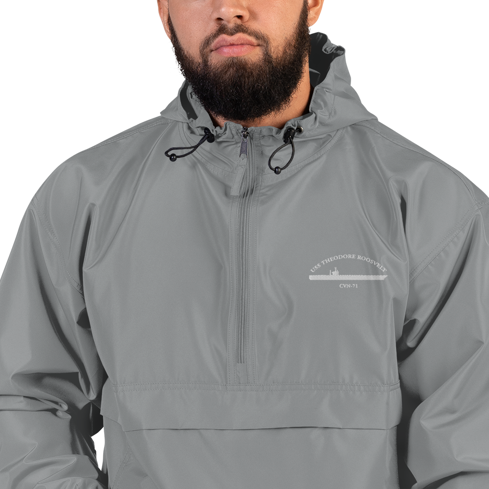 USS Theodore Roosevelt (CVN-71) Embroidered Champion Packable Jacket