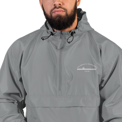 USS Dwight D. Eisenhower (CVN-69) Embroidered Champion Packable Jacket