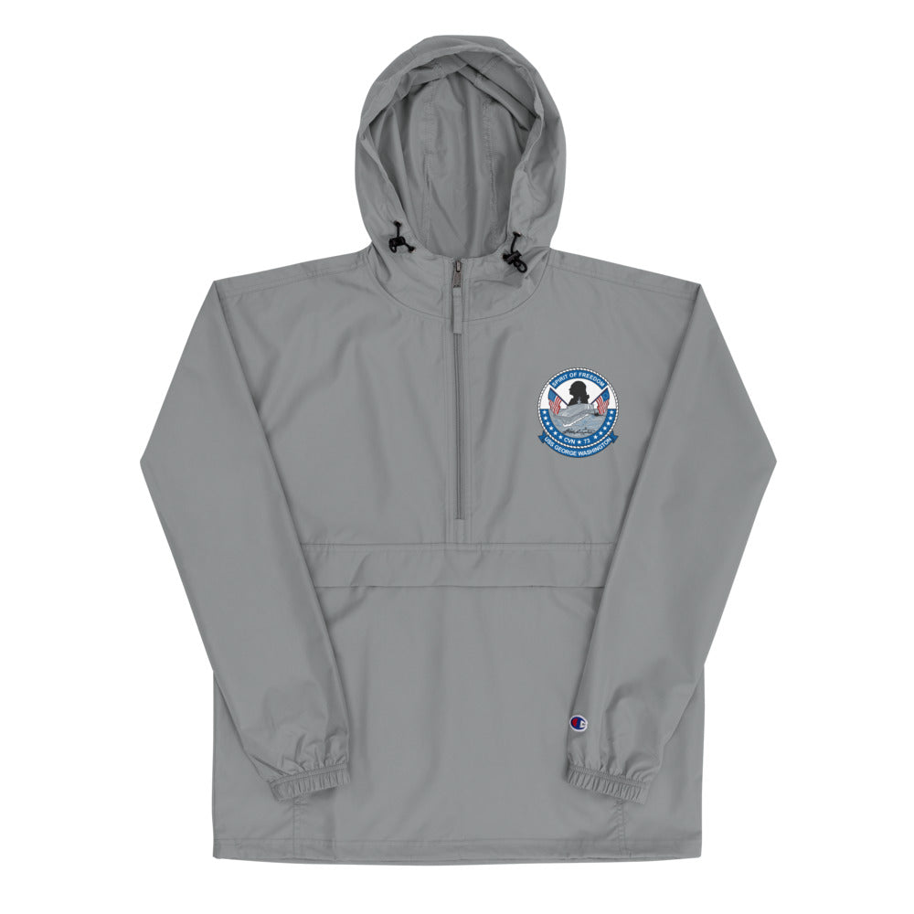 USS George Washington (CVN-73) Embroidered Champion Packable Jacket - Ship's Crest